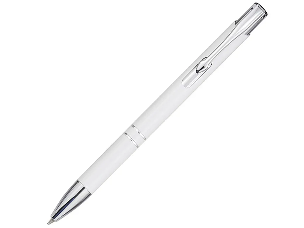 Шариковая ручка Moneta из переработанного алюминия (черные чернила) - Белый