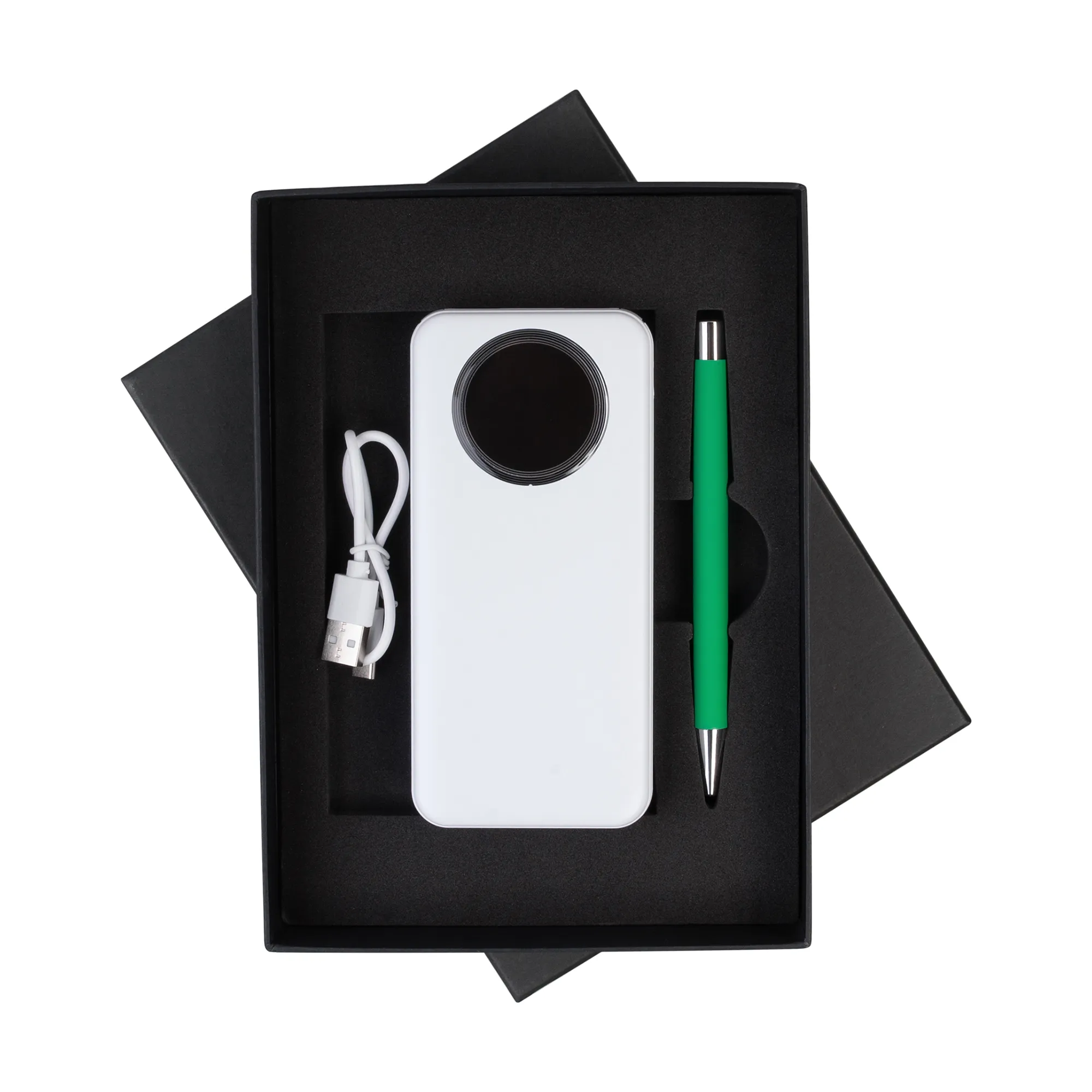 белый с зеленым