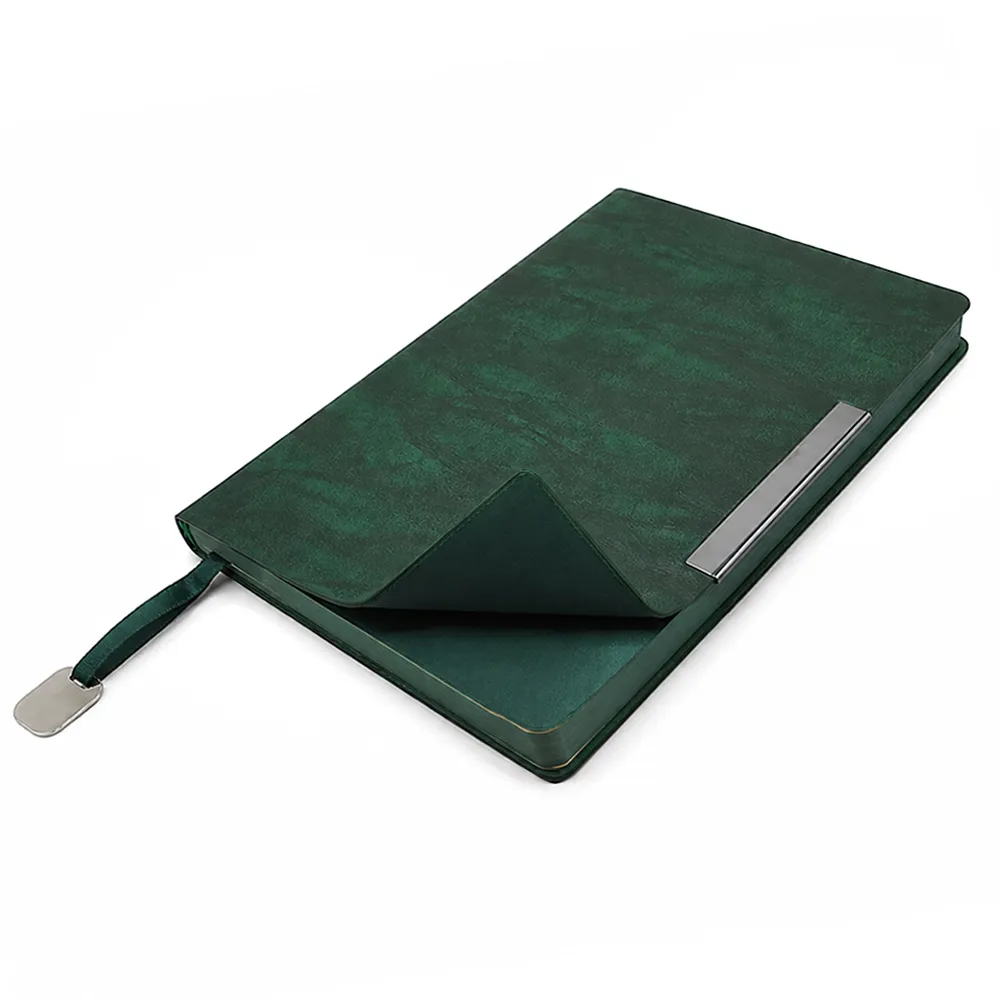 Ежедневник A5 недатированный La Fodera в мягком переплёте, тёмно-зелёный