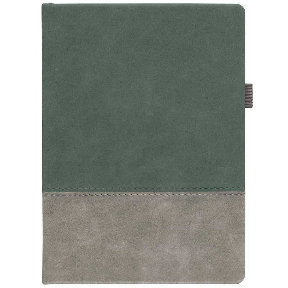 Ежедневник Horizon, недатированный, серый с зеленым