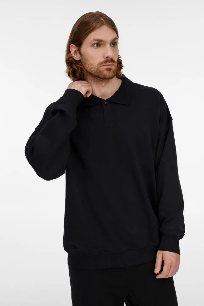 Свитшот оверсайз унисекс S6, черный, размер M/L