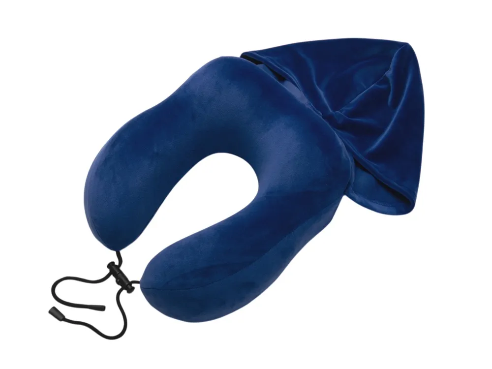 Подушка с эффектом памяти, с капюшоном "Dream Hood", синий