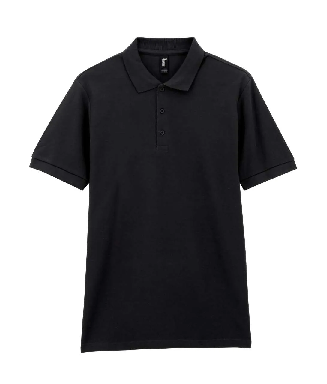 Футболка поло PREMIUM COTTON ADULT DOUBLE PIQUE, ЧЕРНЫЙ S