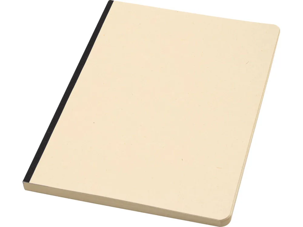 Блокнот из сахарного тростника и RPET А5 "Liliana", натуральный/черный