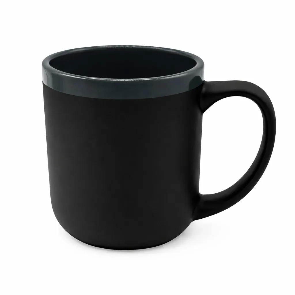 Кружка Barrel, софт-тач, чёрно-серая