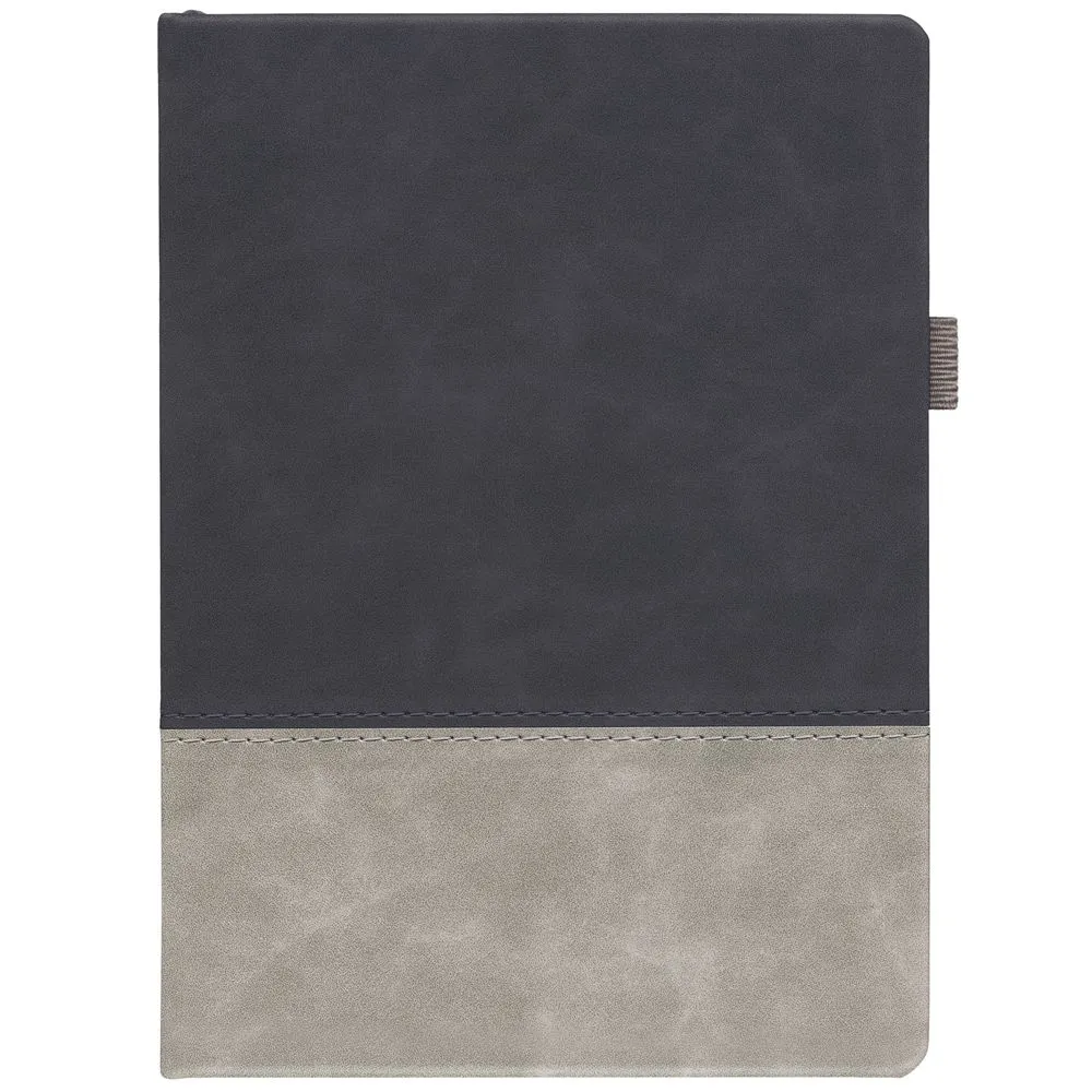 Ежедневник Horizon, недатированный, серый с черным