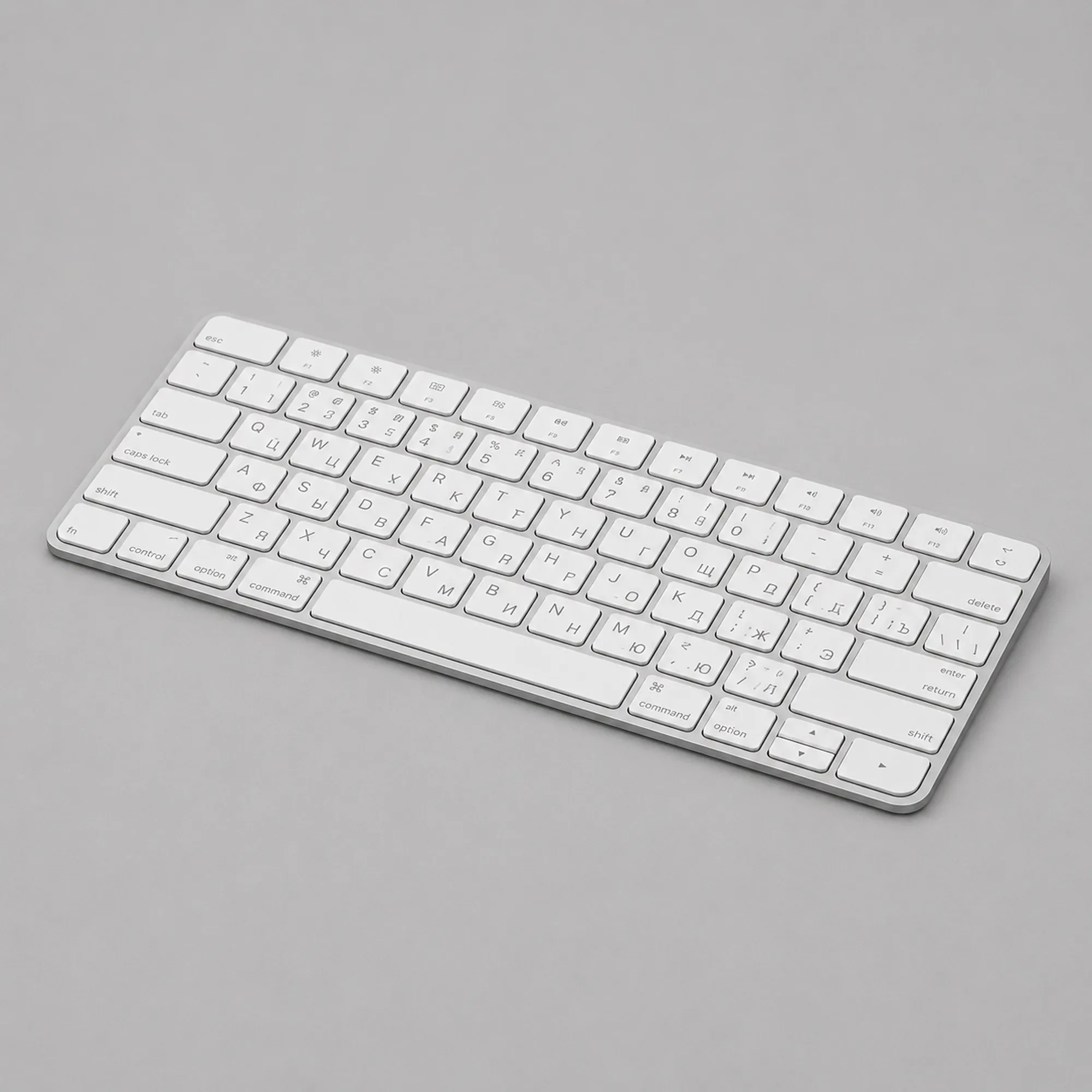 Беспроводная клавиатура Air Keyboard для MAC, Windows, 500 мАч, алюминий, белый, Deppa