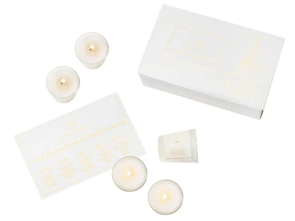 Набор ароматических свечей, 5*50 мл