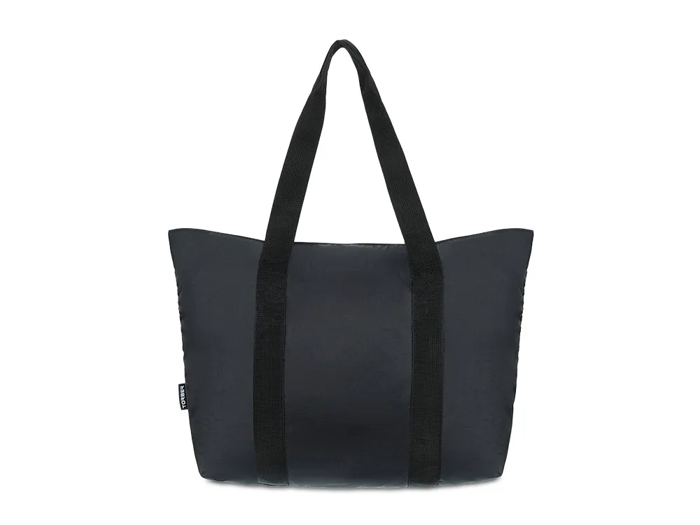 Сумка складная TORBER, черный, полиэстер, 48x33x12 см