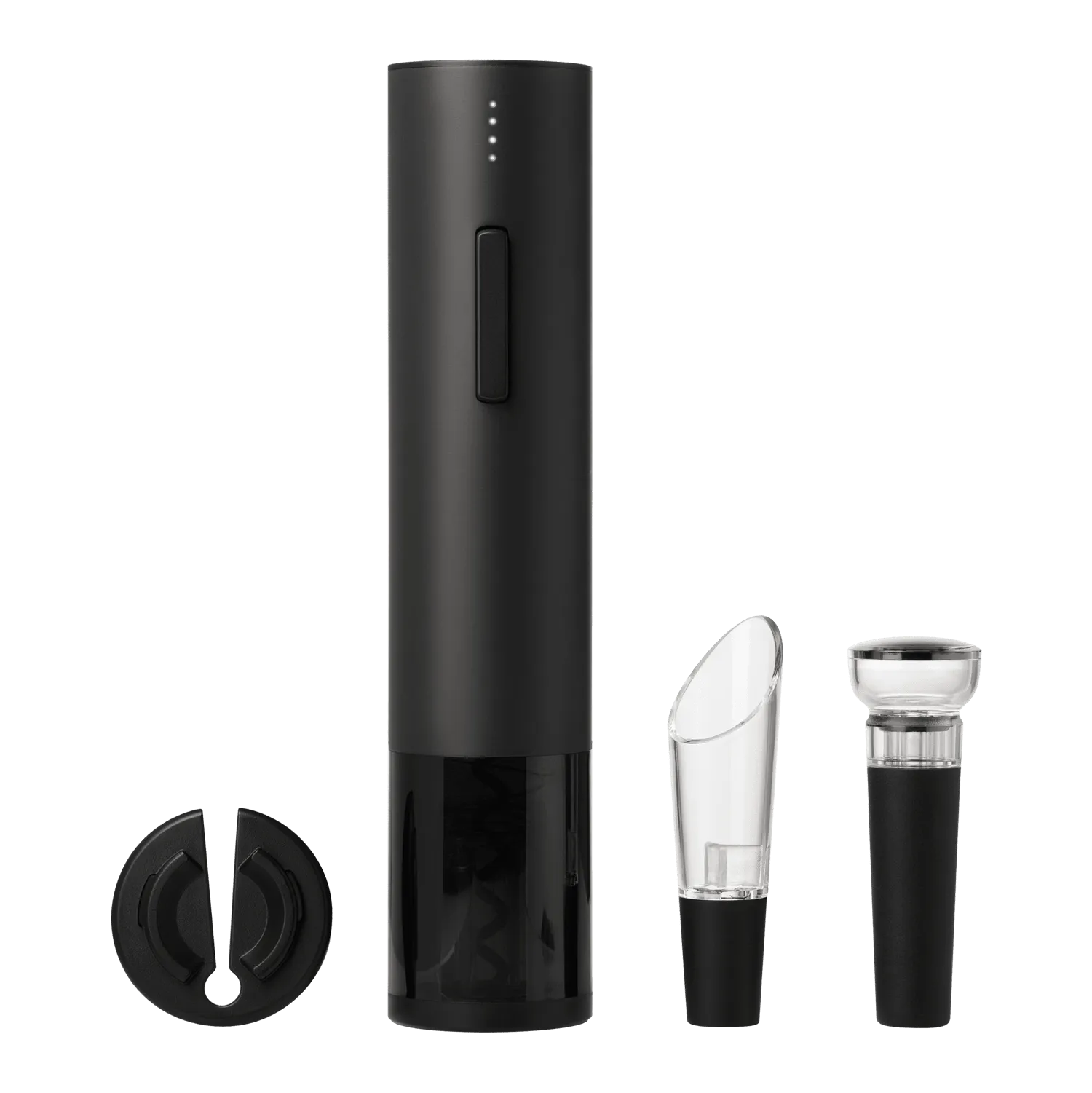 Набор для вина с электрическим штопором Сакраменто (Sacramento), черный