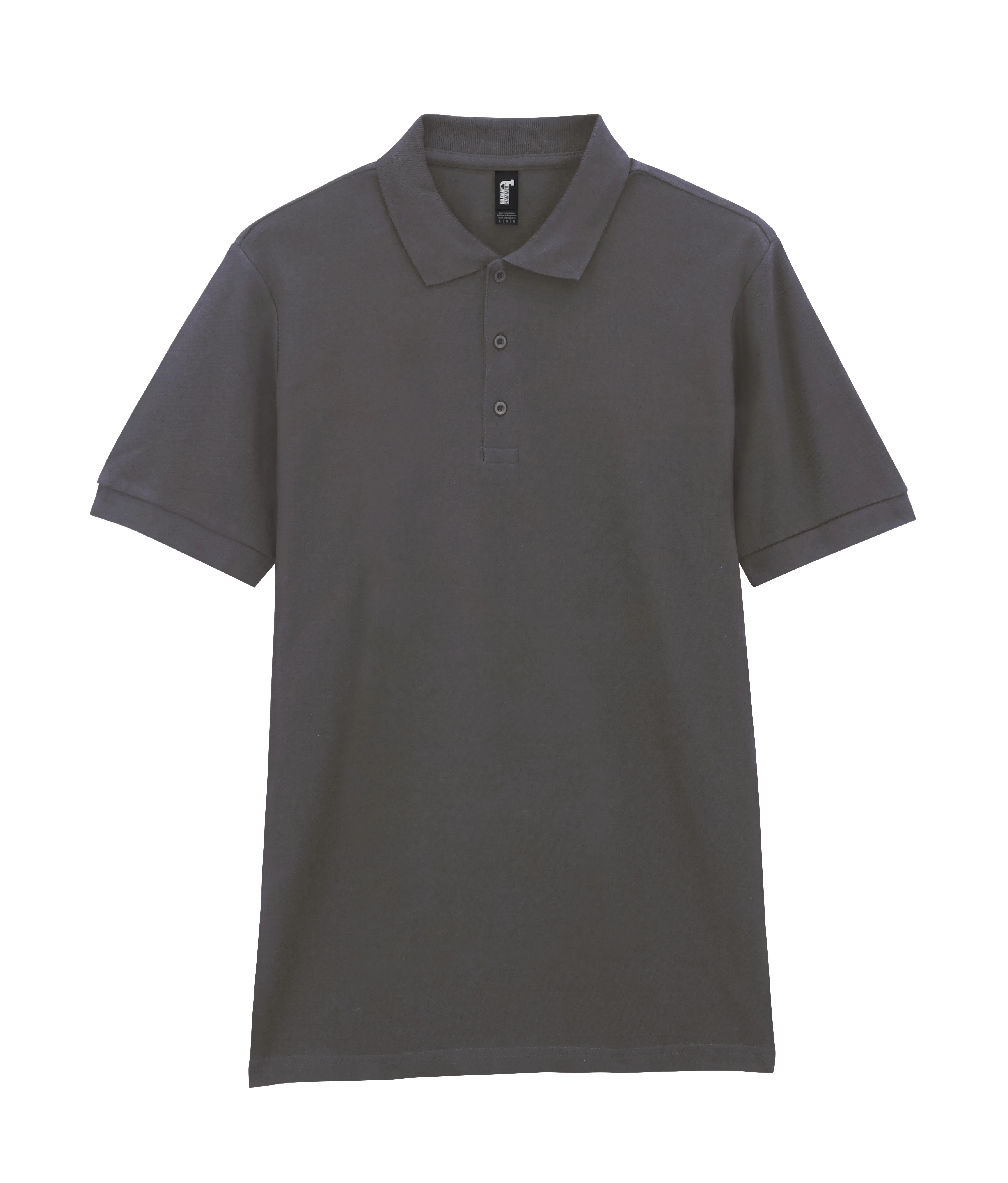 Футболка поло PREMIUM COTTON ADULT DOUBLE PIQUE, ГРАФИТОВЫЙ 2XL