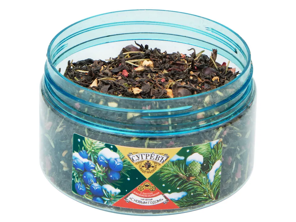 Чай "С НОВЫМ ГОДОМ !" с пихтой, можжевельником и пряностями 55 г.