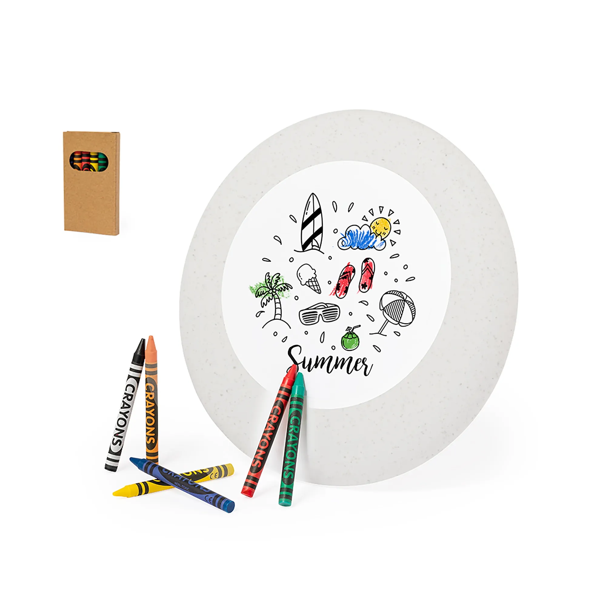 Фрисби-раскраска "Лето" натуральный