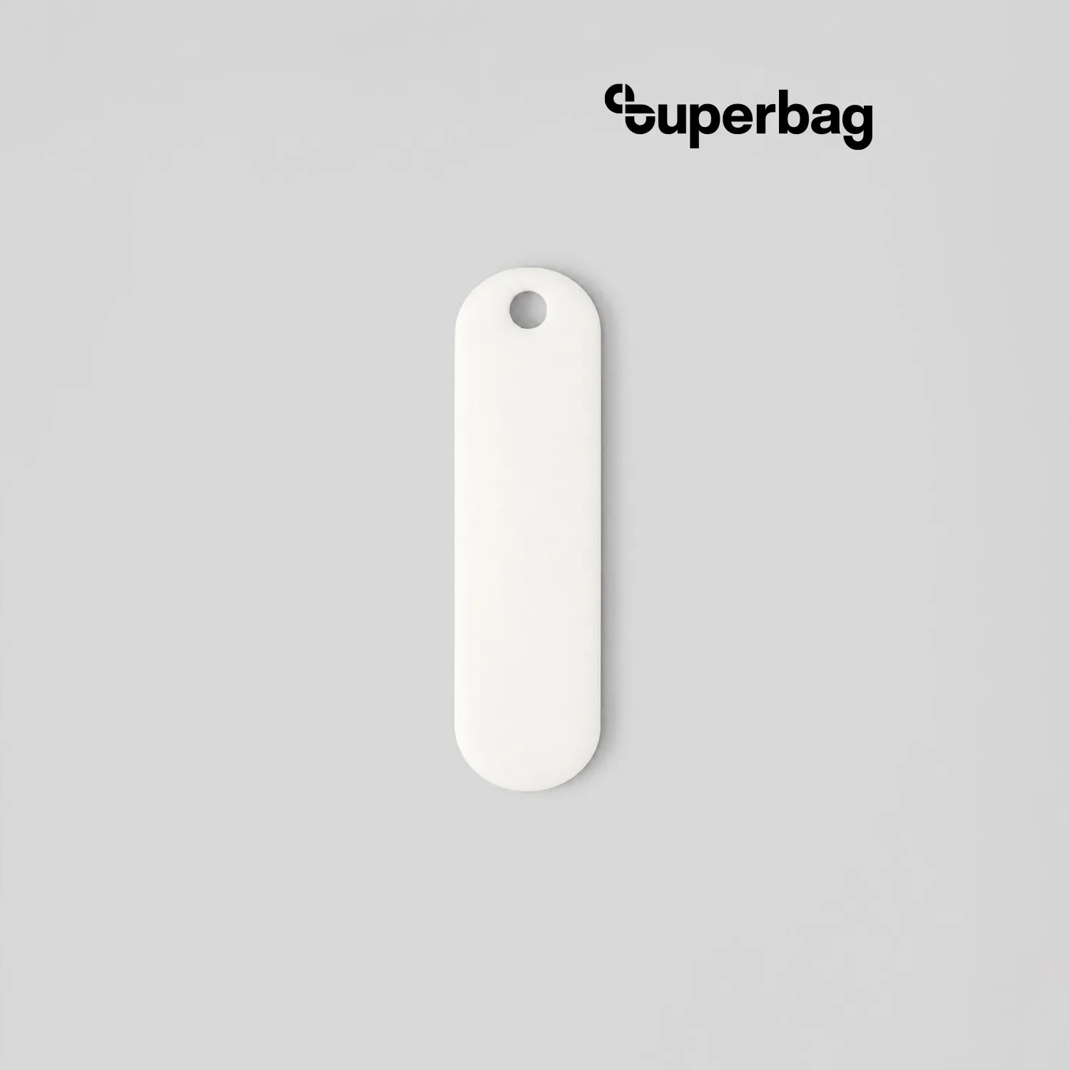 Брелок акриловый Logo, 6,5х1,8 см (белый)