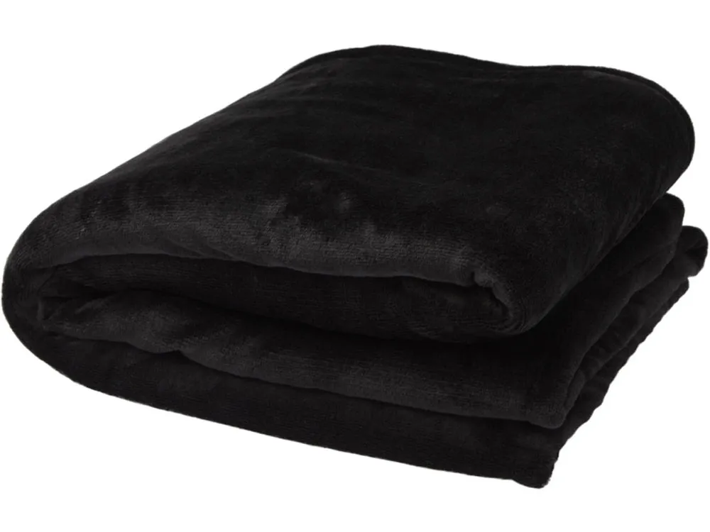 Эшн одеяло из переработанного шерпа GRS, черный