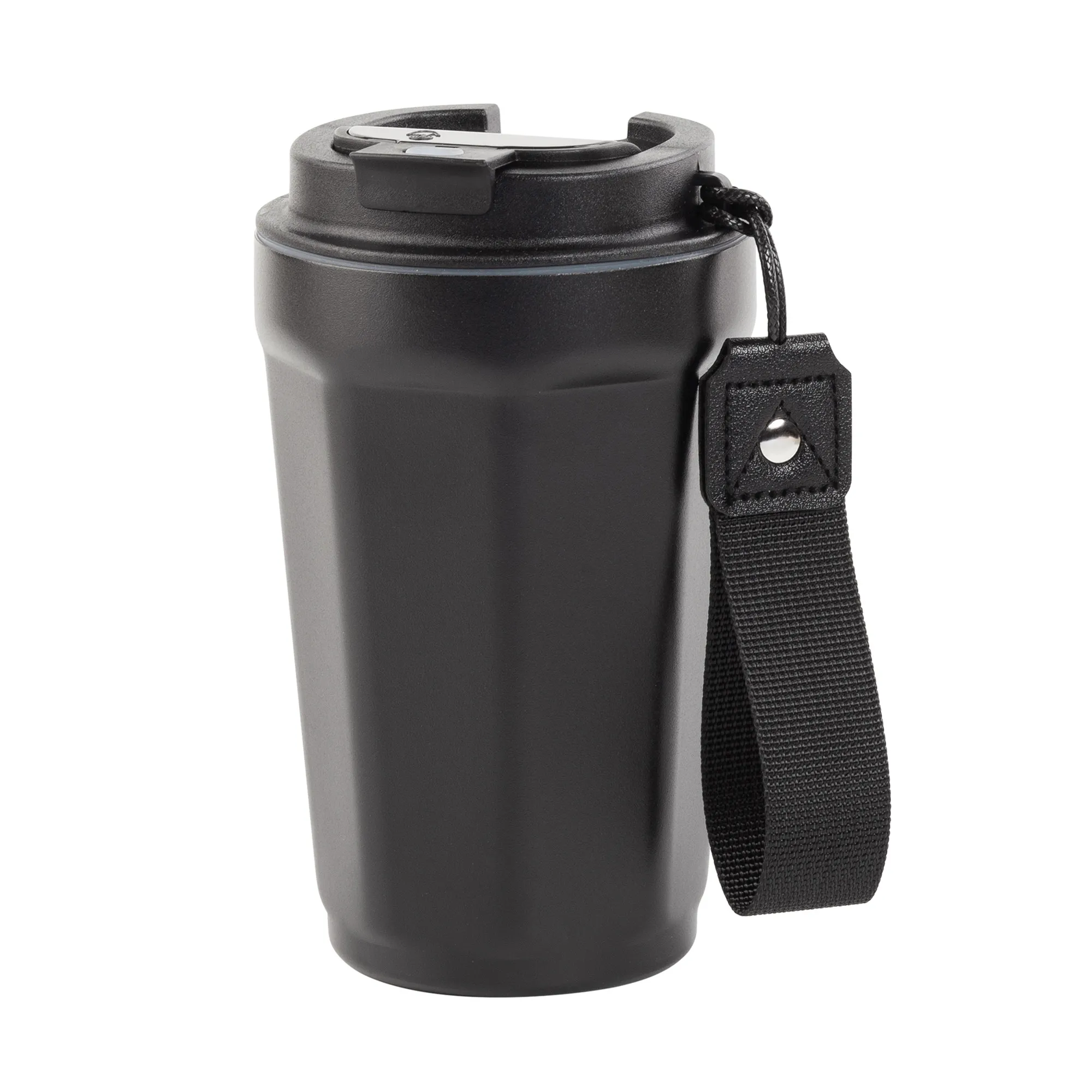 Термостакан "Legend" 390 мл с индикацией температуры, покрытие пудра, черный # черный