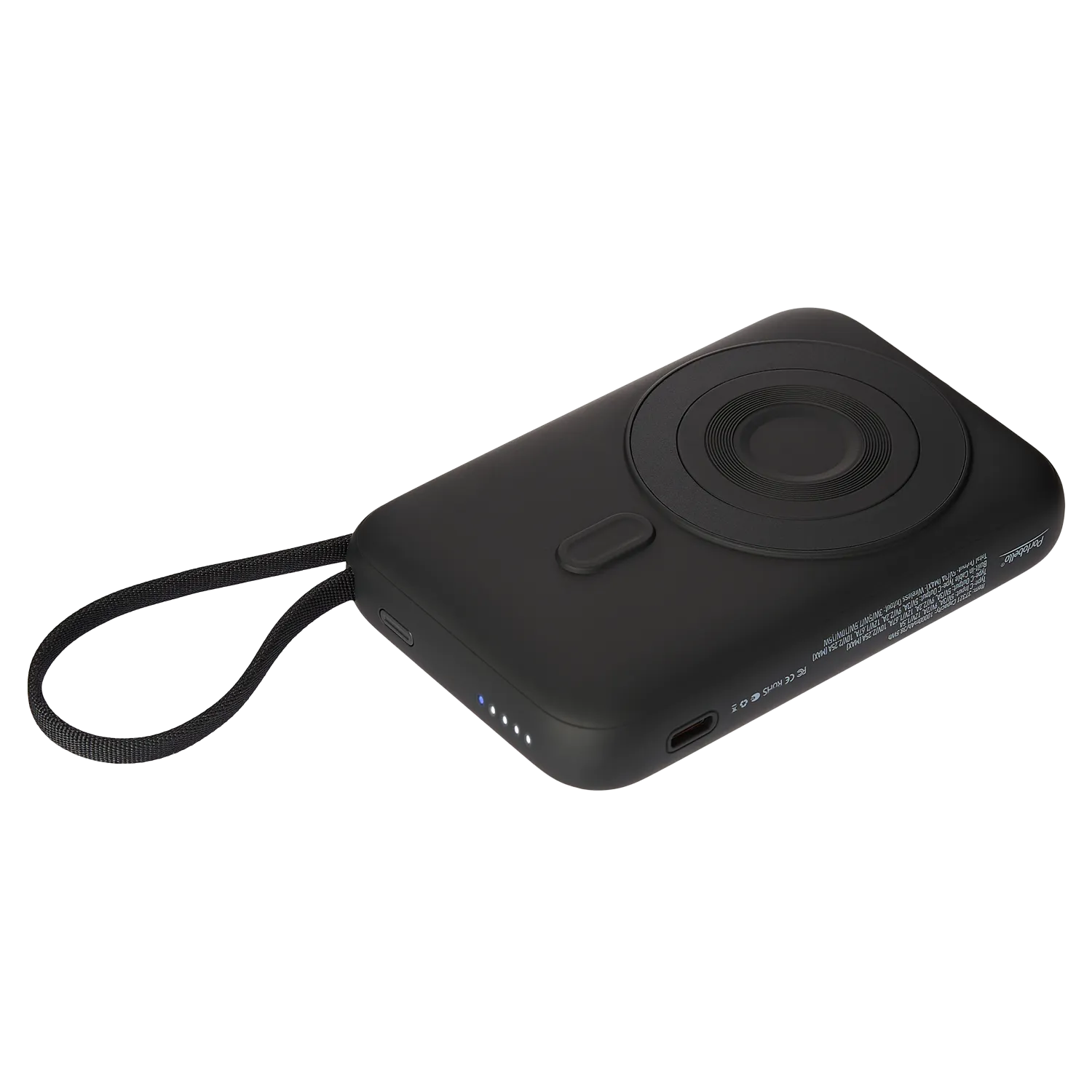 Внешний аккумулятор Комбо (Combo) 4-в-1 10000mAh с функцией беспроводной зарядки 15W, черный