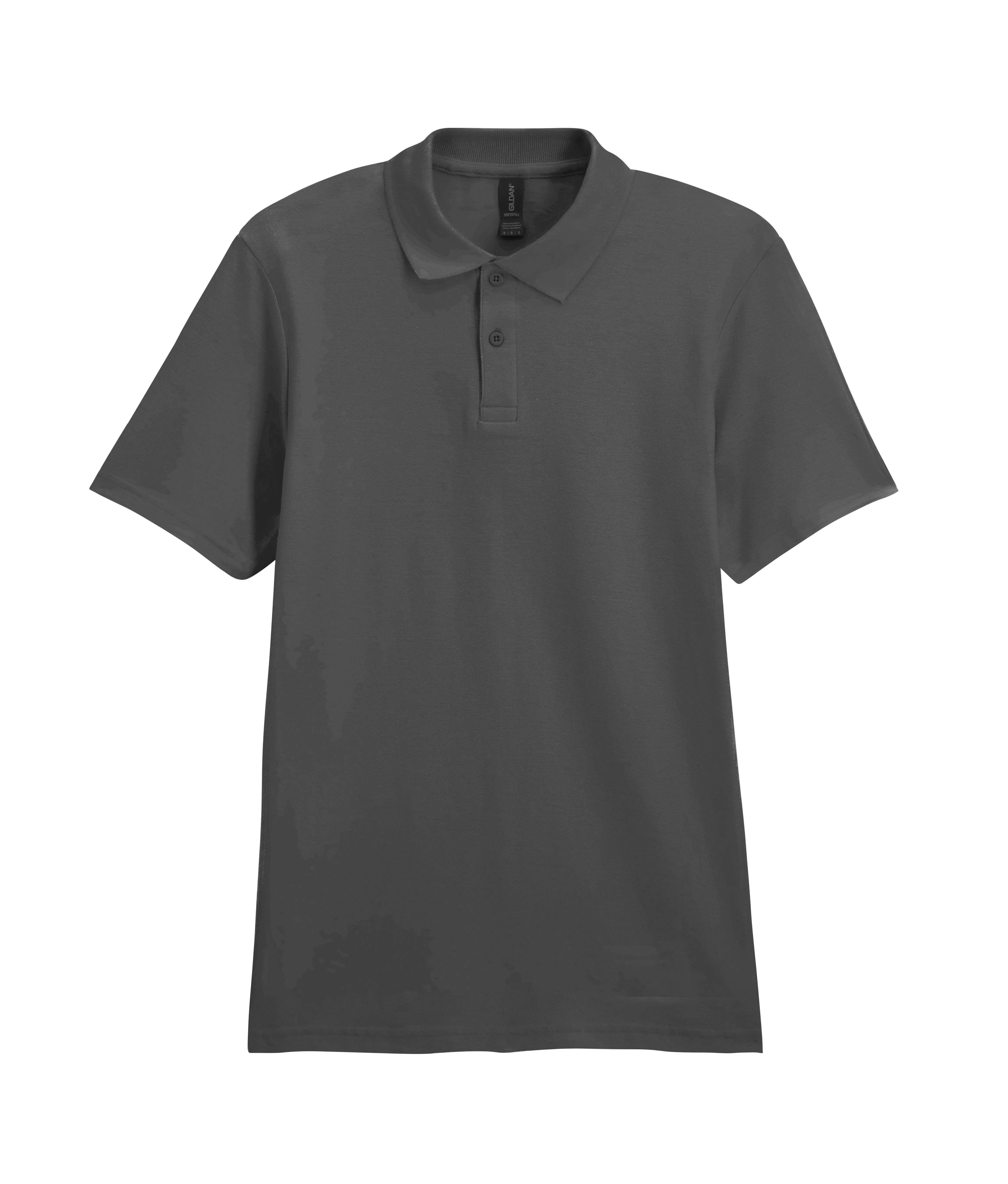 Футболка поло SOFTSTYLE ADULT DOUBLE PIQUE, ГРАФИТОВЫЙ 3XL