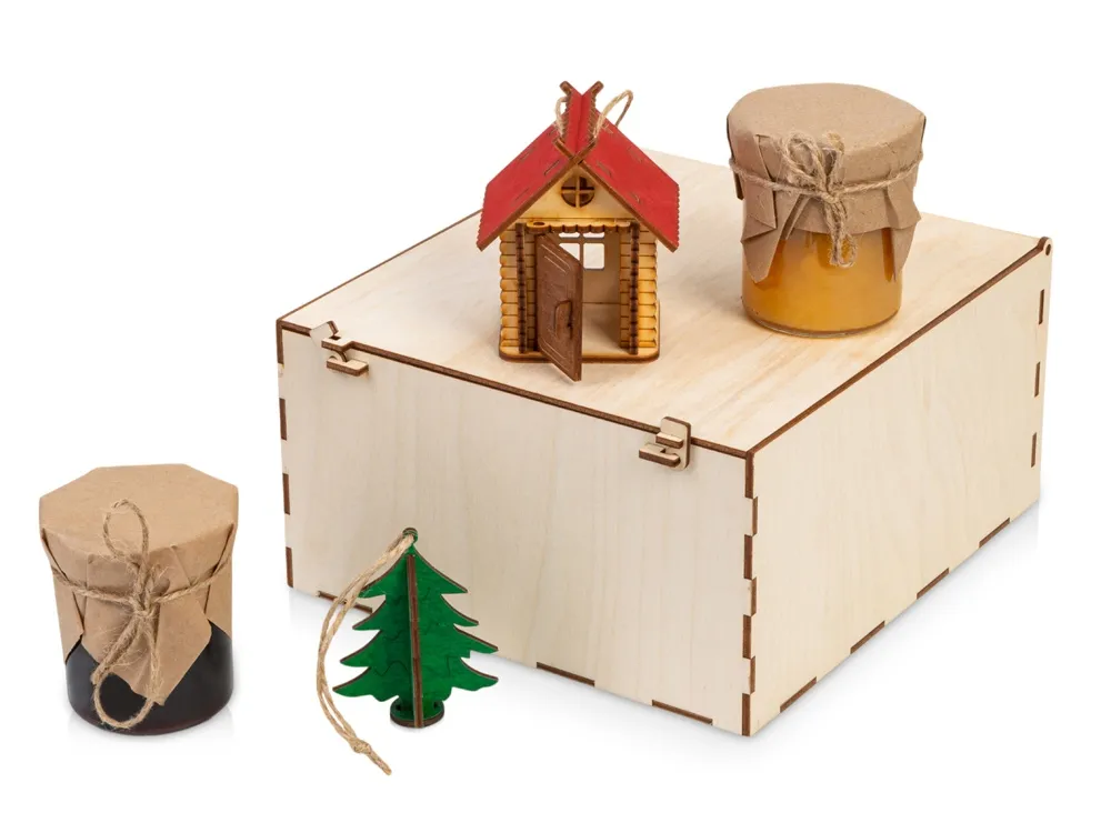 Подарочный набор «Decoration Deluxe» 2.0 с двумя видами варенья, натуральный