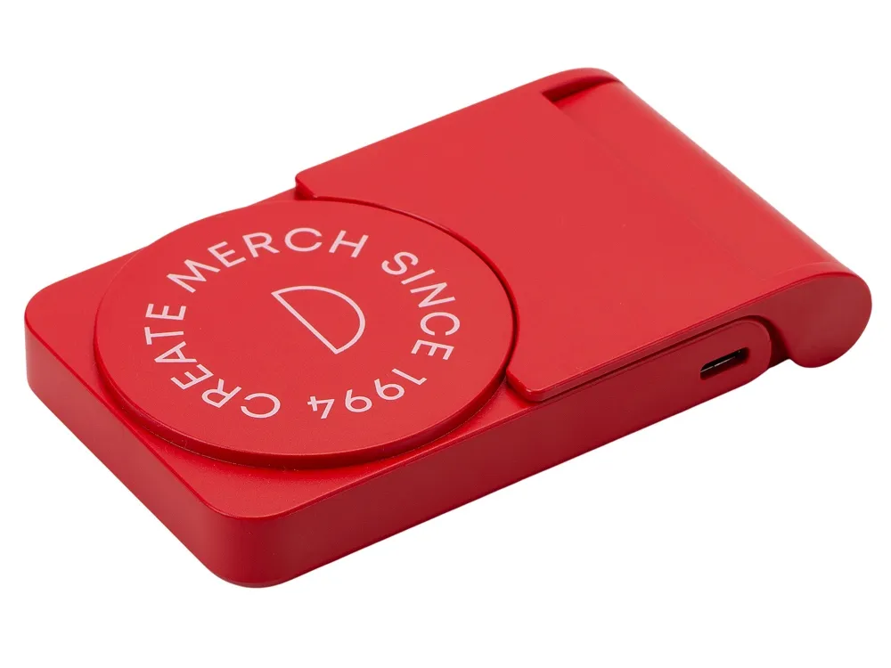 Внешний магнитный аккумулятор "MagnIQ", красный, 5000 mAh (тампопечать)