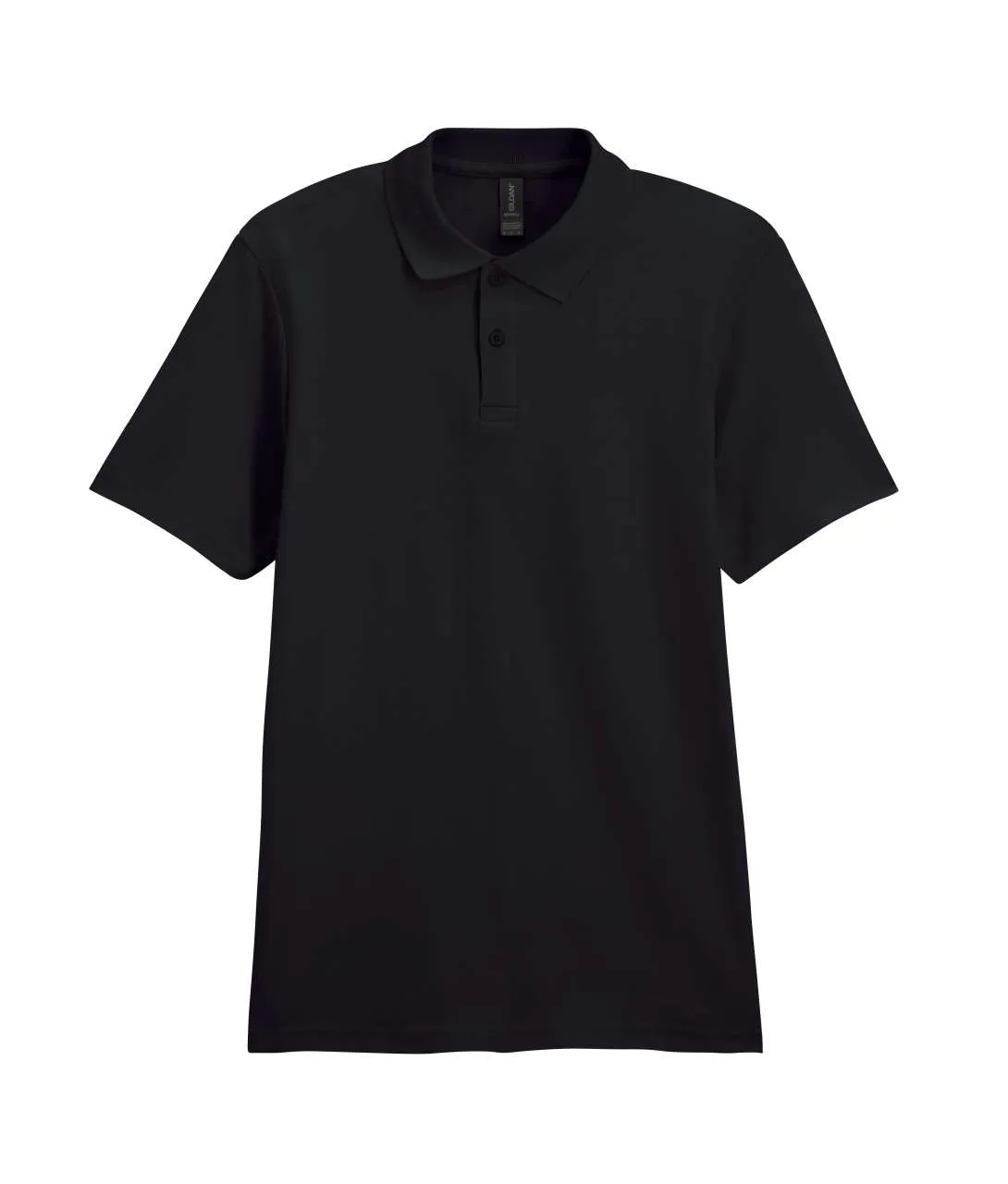 Футболка поло SOFTSTYLE ADULT DOUBLE PIQUE, ЧЕРНЫЙ S