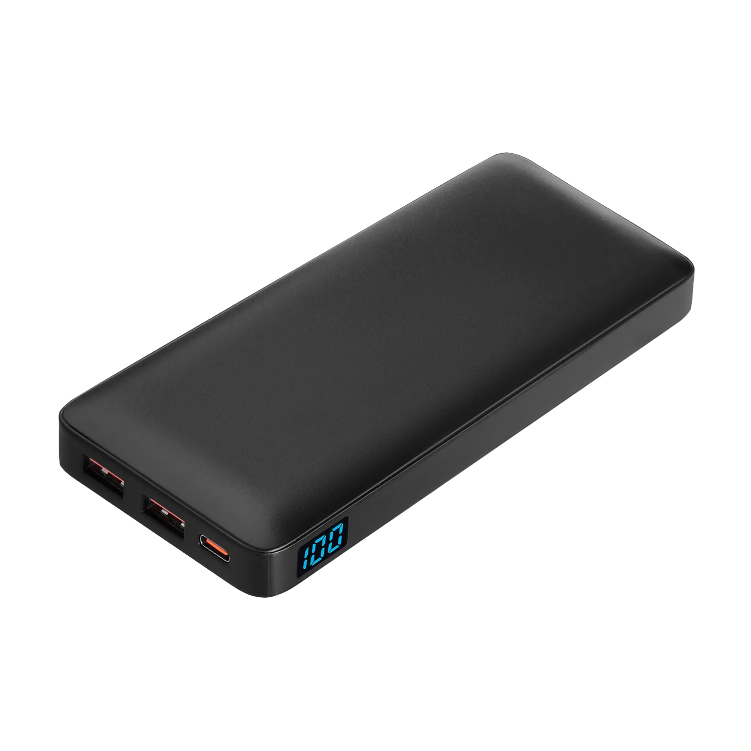 Внешний аккумулятор с цветной подсветкой Анкор Макс Плюс PD (Ancor PD Max Plus) 10000 mAh, черный