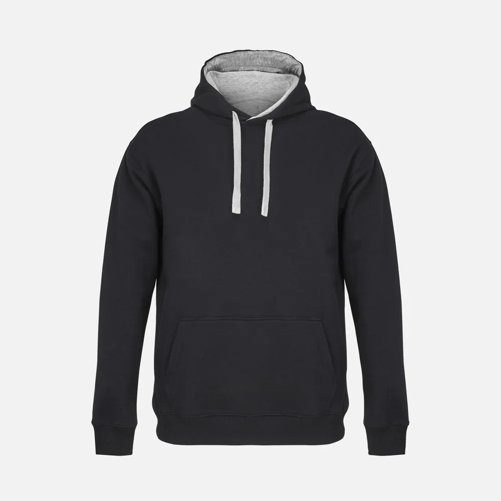 Худи унисекс Cameron, черное с серым меланжем, размер XS