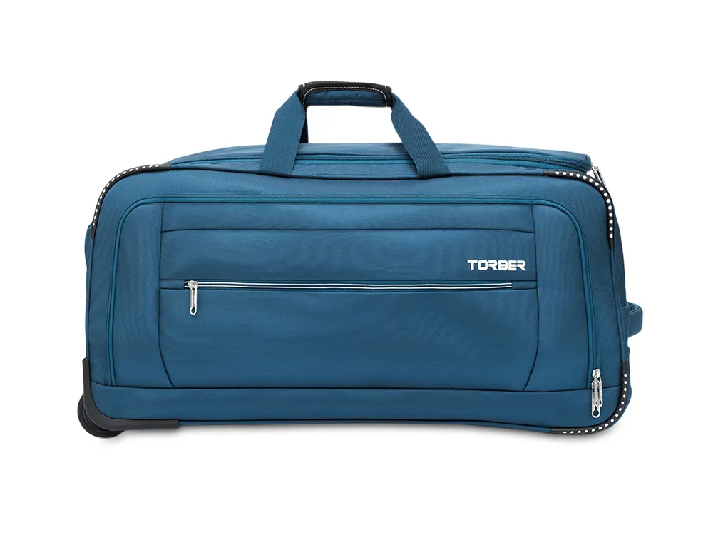 Сумка на колесах TORBER ВИВИ, синий, полиэстер, 69 х 30 х 32 см, 56 л