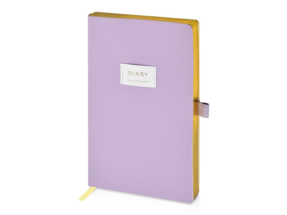 Ежедневник недатированный А5 "Zefir" с нашивкой, сиреневый