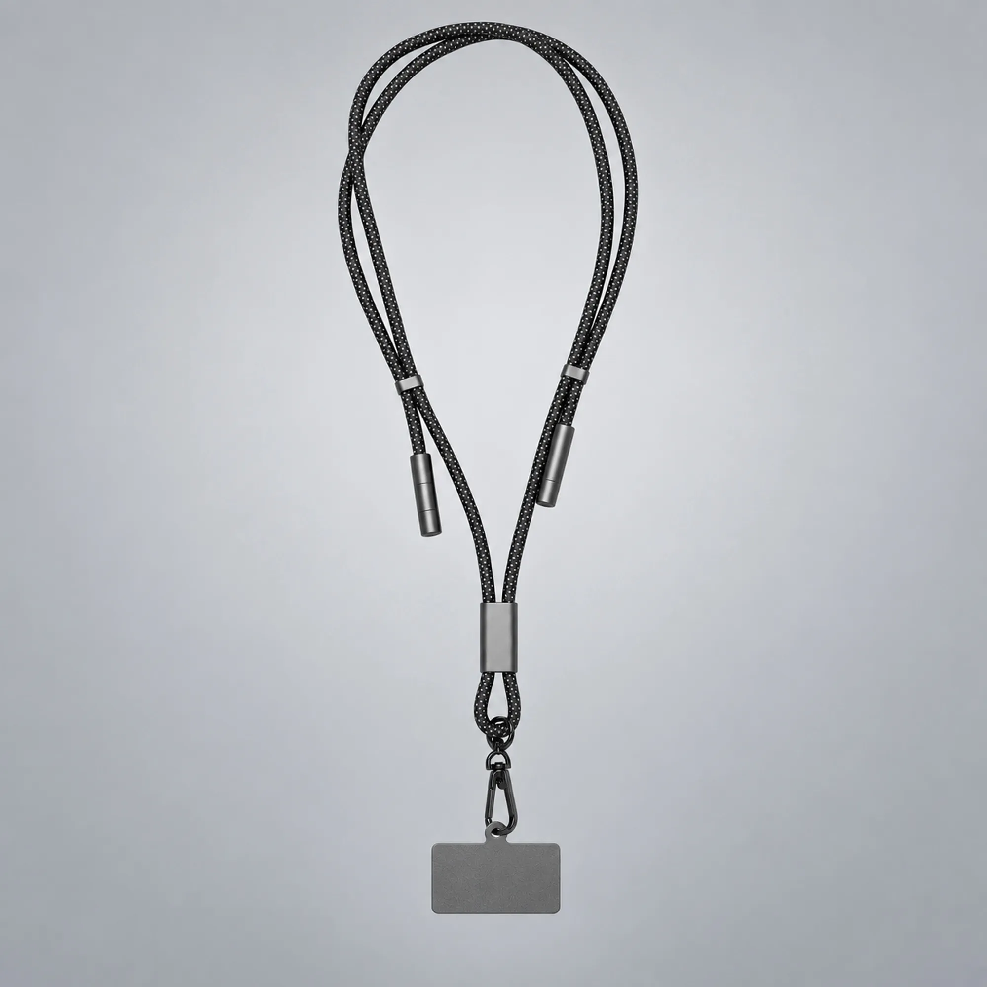Шнурок-держатель для телефона с зарядным кабелем USB-C на USB-C/Lightning «Lany Eco Charge», серый