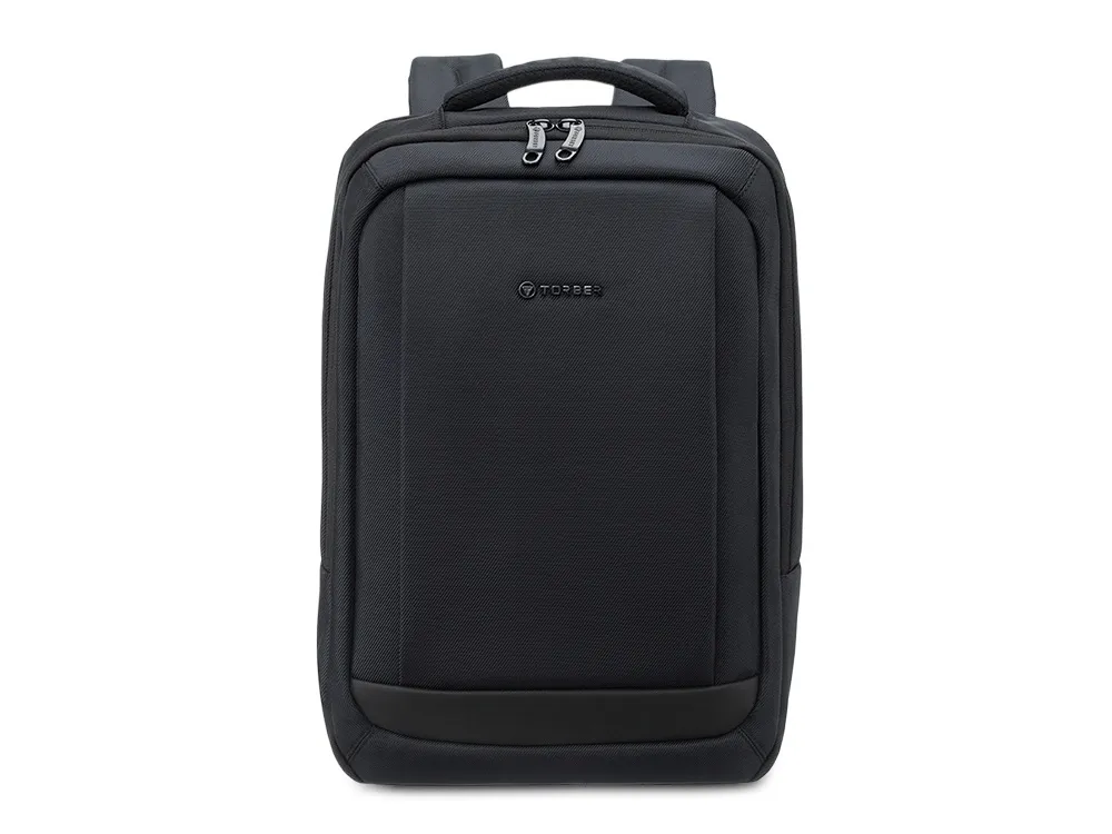 Рюкзак TORBER ВОЯЖ c отделением для ноутбука 17'', черный, полиэстер 900D, 31х17х44 см, 18 л