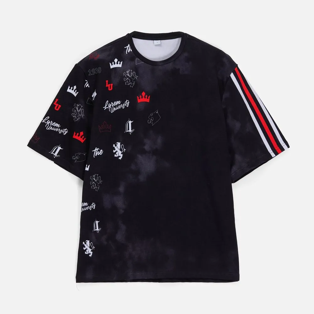 Футболка мужская оверсайз Originelli Terry с полной запечаткой на заказ, размер XS