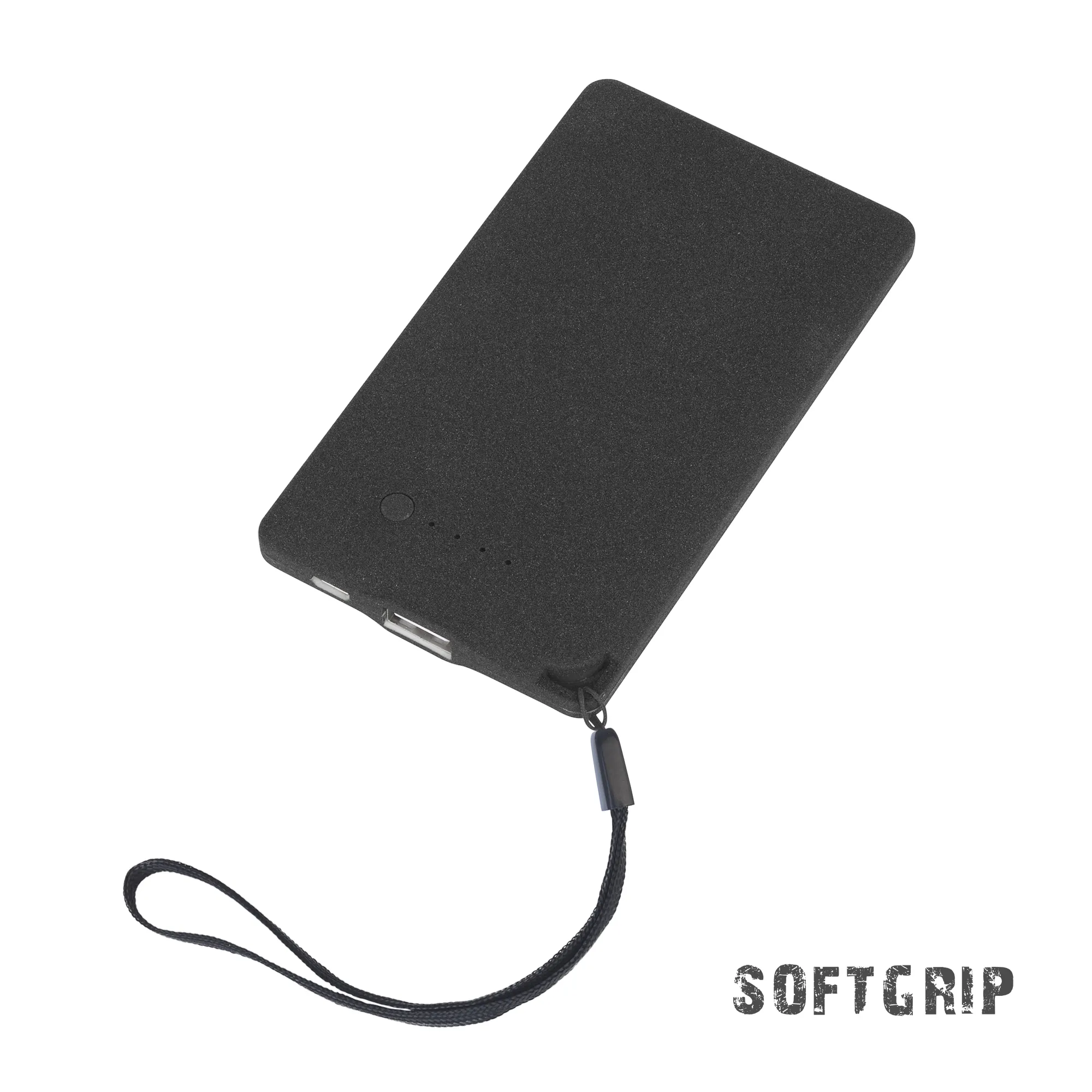 Зарядное устройство "Камень" с покрытием soft grip, 4000 mAh в подарочной коробке, черный # черный