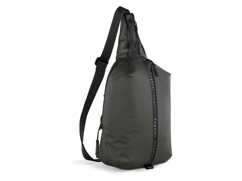 Рюкзак с одним плечевым ремнем BUGATTI БЛАНК | BLANC, оливковый, тарпаулин/полиэстер, 18х9х30 см