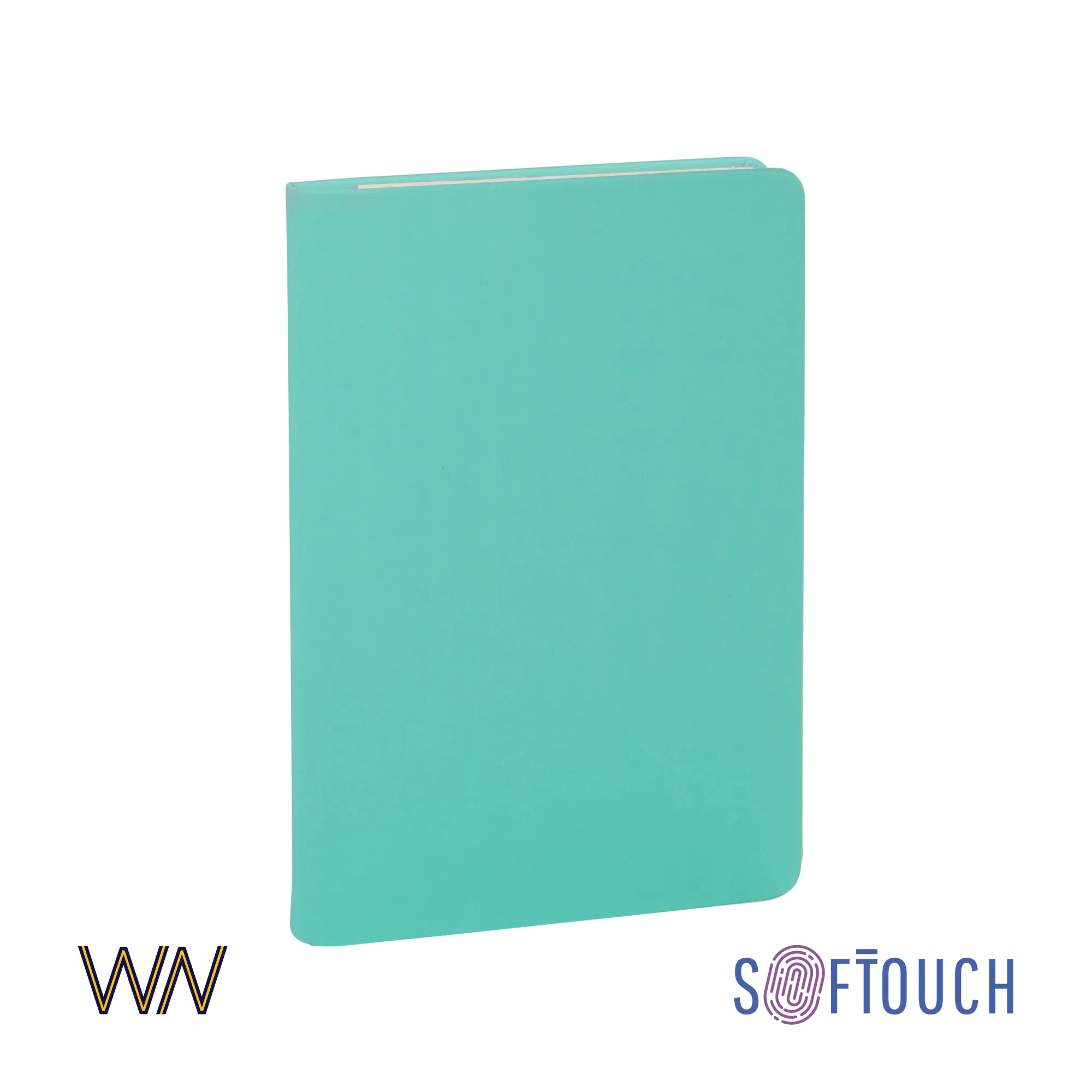 Ежедневник недатированный "Милан", А5, покрытие soft touch мятный