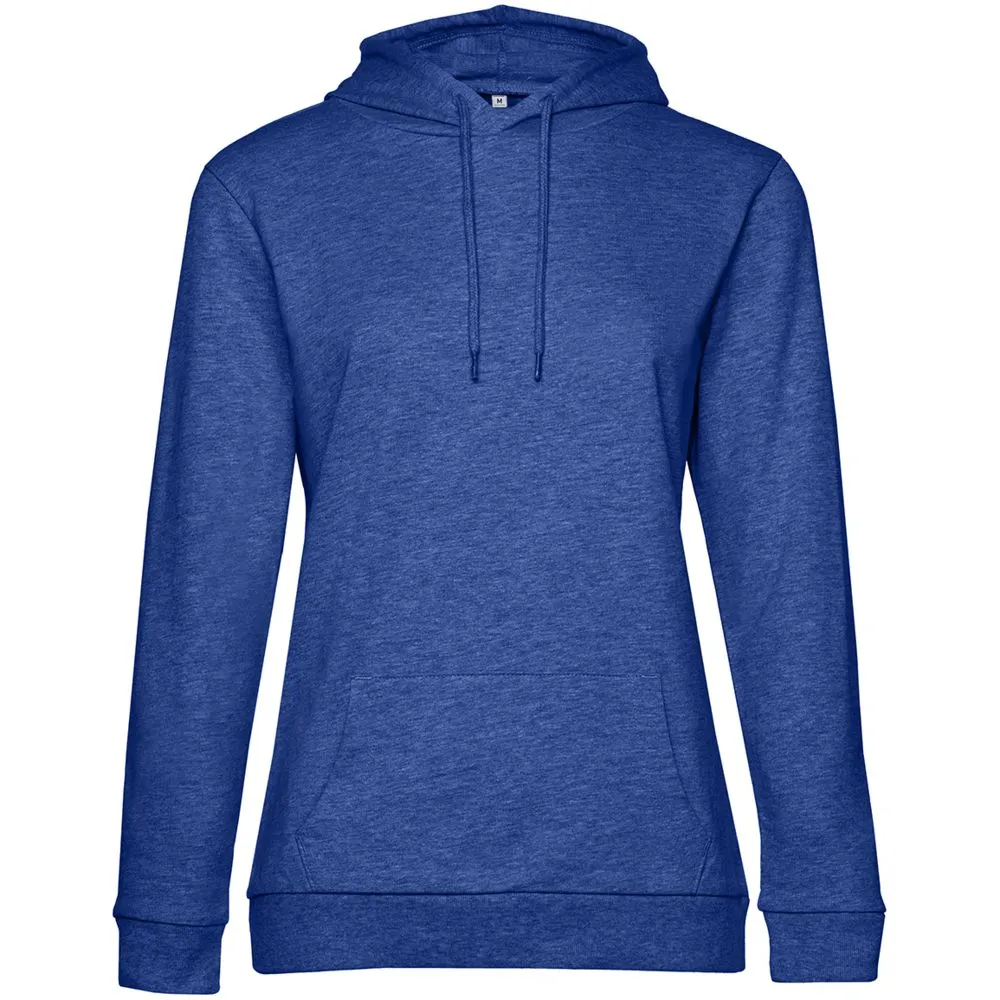 Толстовка с капюшоном женская Hoodie, ярко-синий меланж, размер L