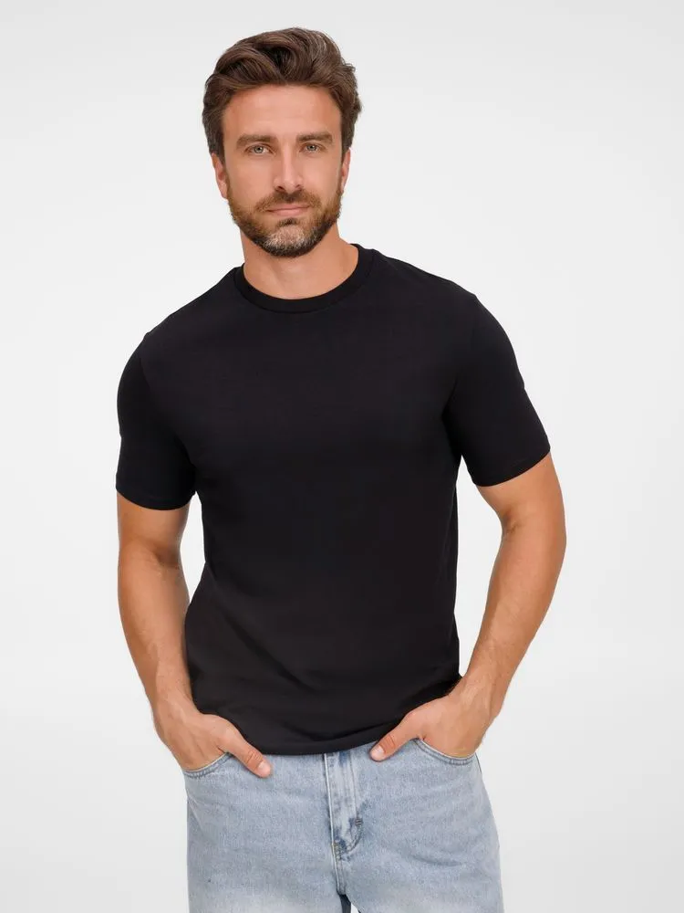 Футболка унисекс T-Bolka 180, черная, размер M