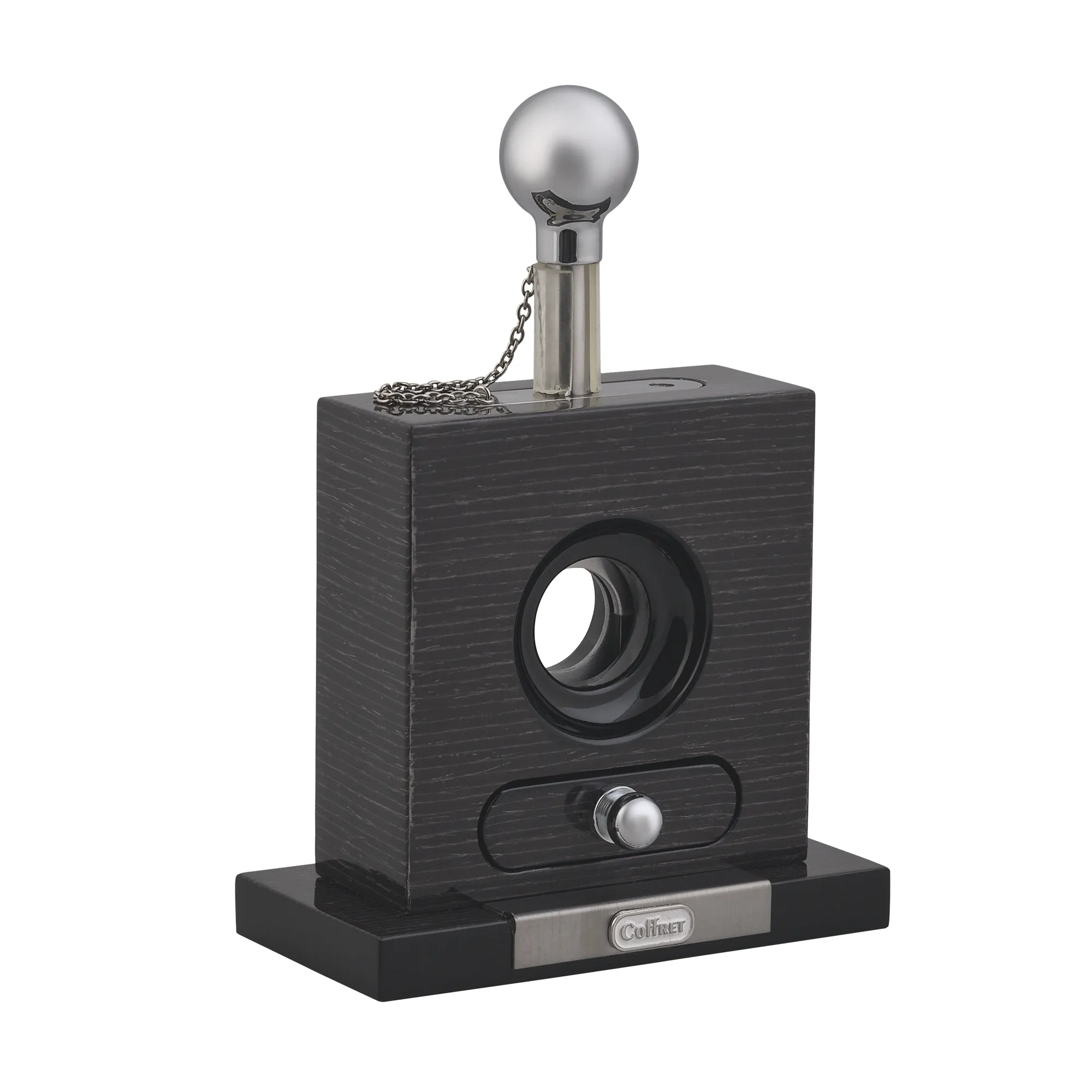 Гильотина для сигар черный с серебром