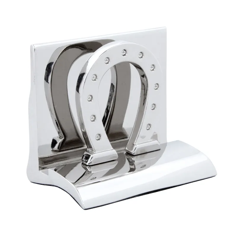 Держатель для визиток "Подкова" серебристый