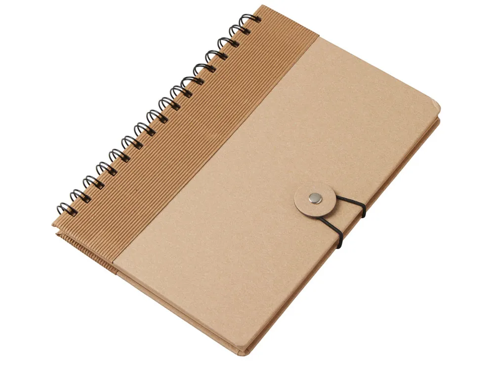 Крафтовый блокнот А5 в твердой обложке "Saharan Cypress", 80 листов 70 гр/м2 бумаги, натуральный