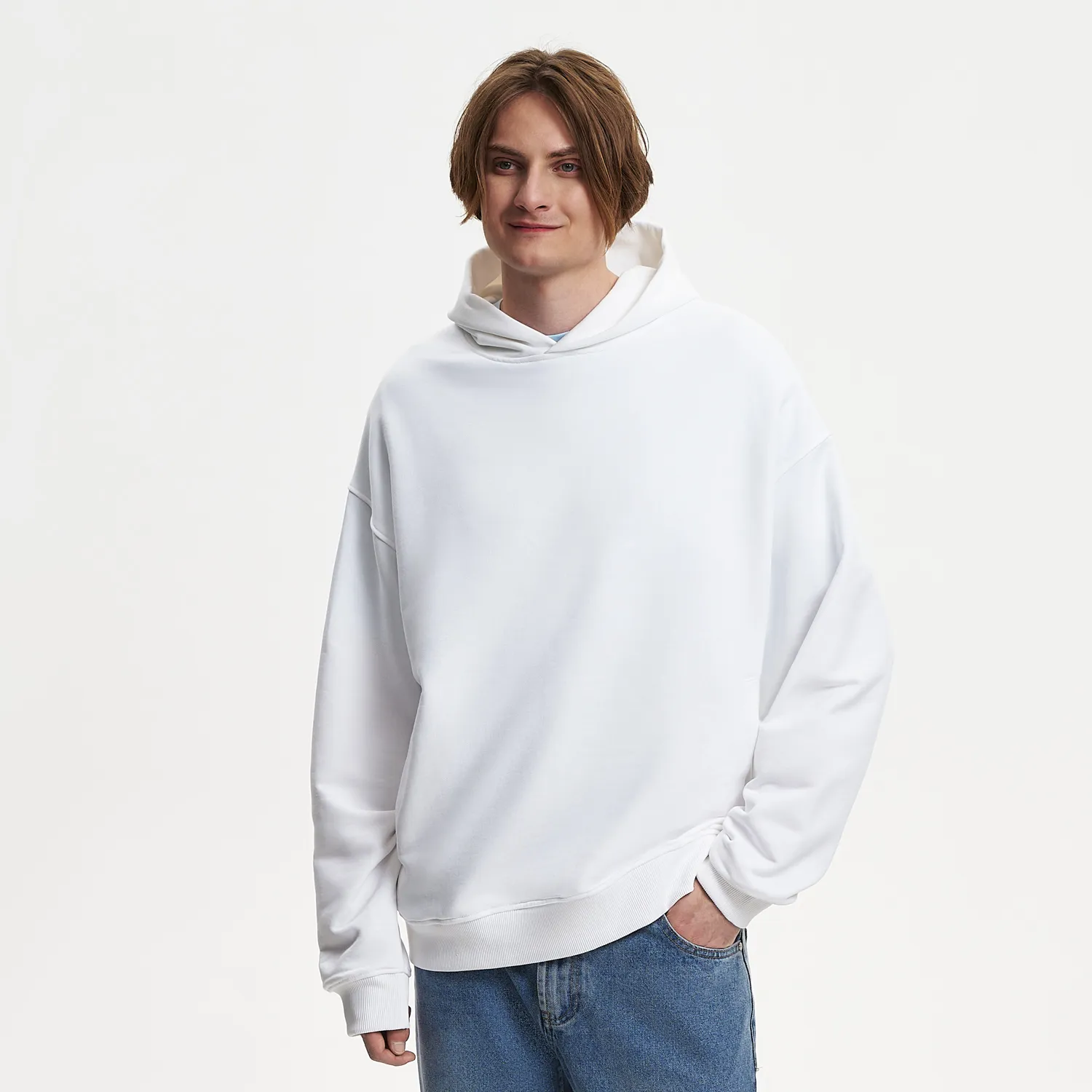 Худи оверсайз унисекс FUSION, белый, размер 3XL/4XL