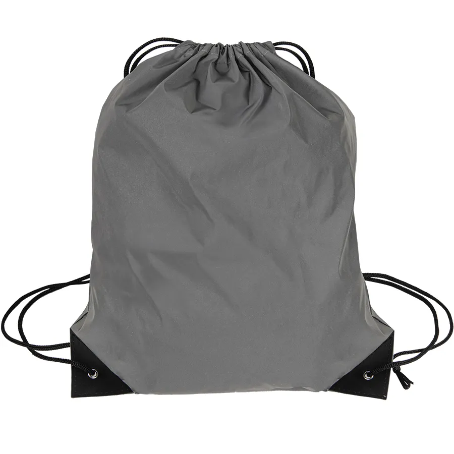 Рюкзак- мешок водостойкий с укреплёнными уголками Reflect, светоотражающий серый, 35*41 см, 100%  полиэстер