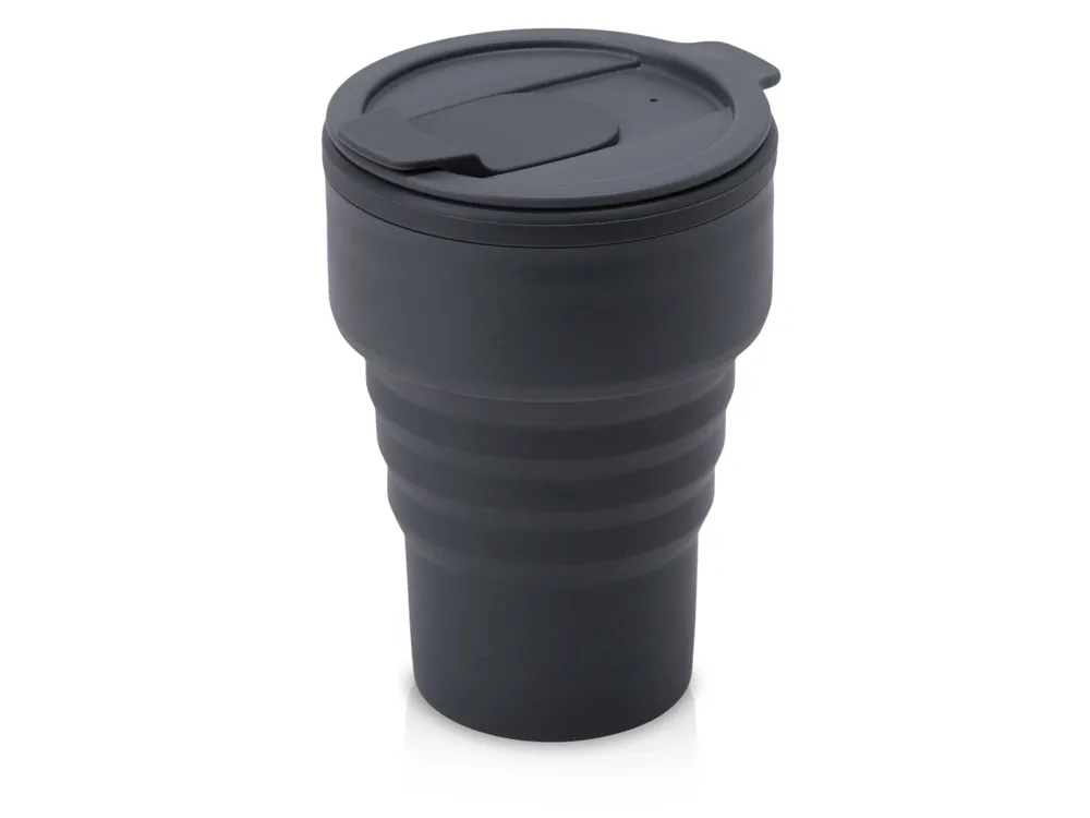 Силиконовый складной стакан "GoCup", темно-серый