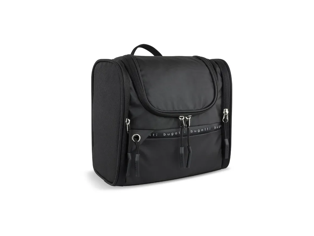 Несессер BUGATTI БЛАНК ОБЛЕГЧЕННАЯ | BLANC DELIGHT, чёрный, нейлон RPET600D/тарпаулин/полиэстер, 24,5х12х22,5 см, 5 л