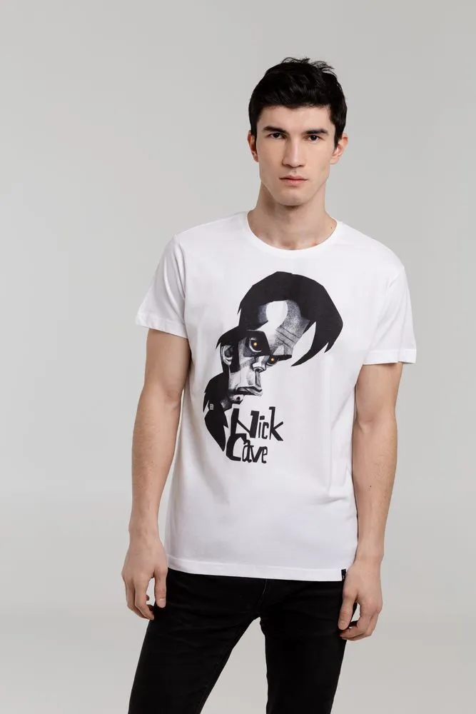 Футболка «Меламед. Nick Cave», белая, размер L