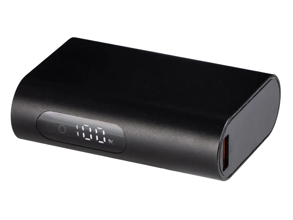 Внешний аккумулятор с QC/PD "Qwik", 10000 mah, черный