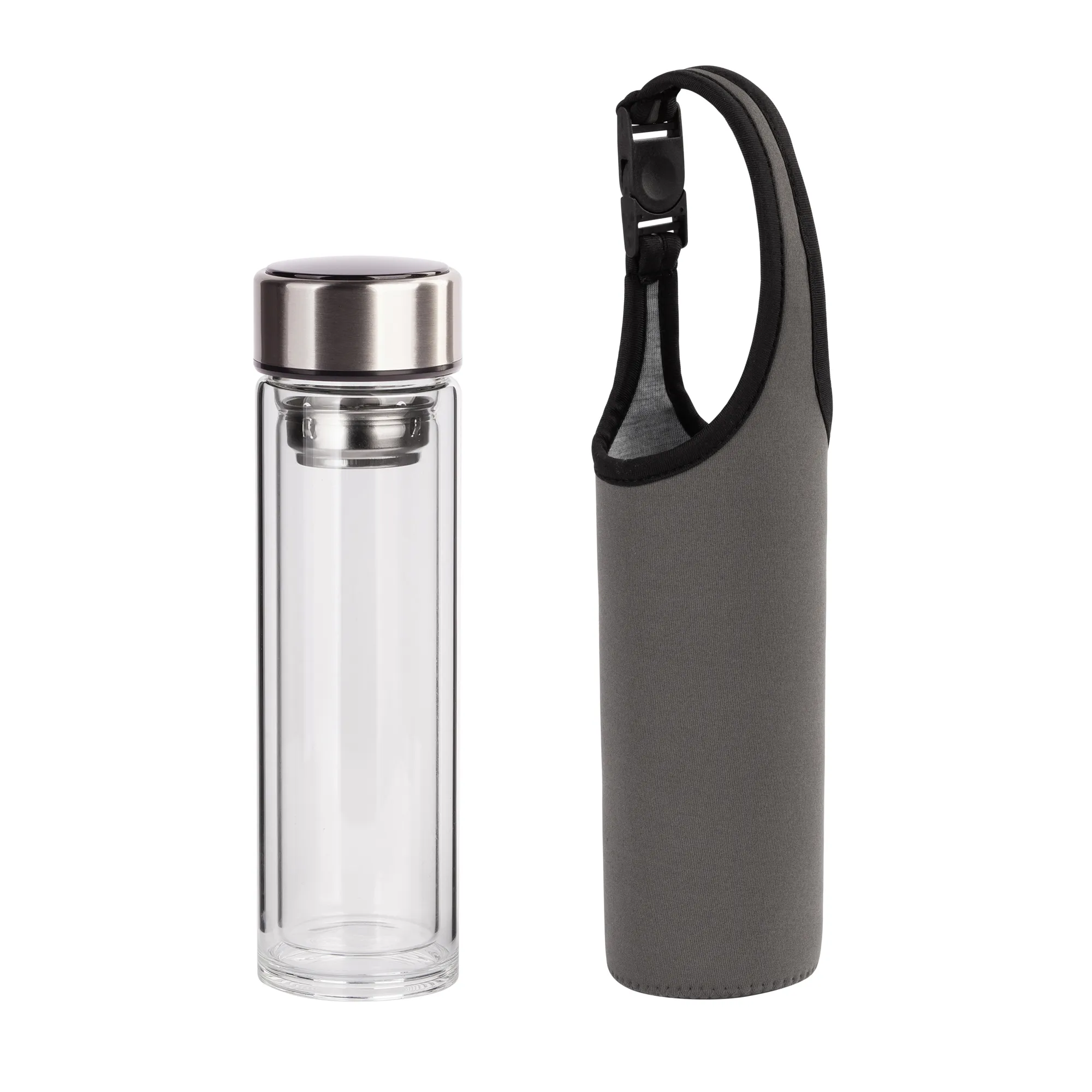 Заварочный термос "Остин" 320 мл в чехле серый