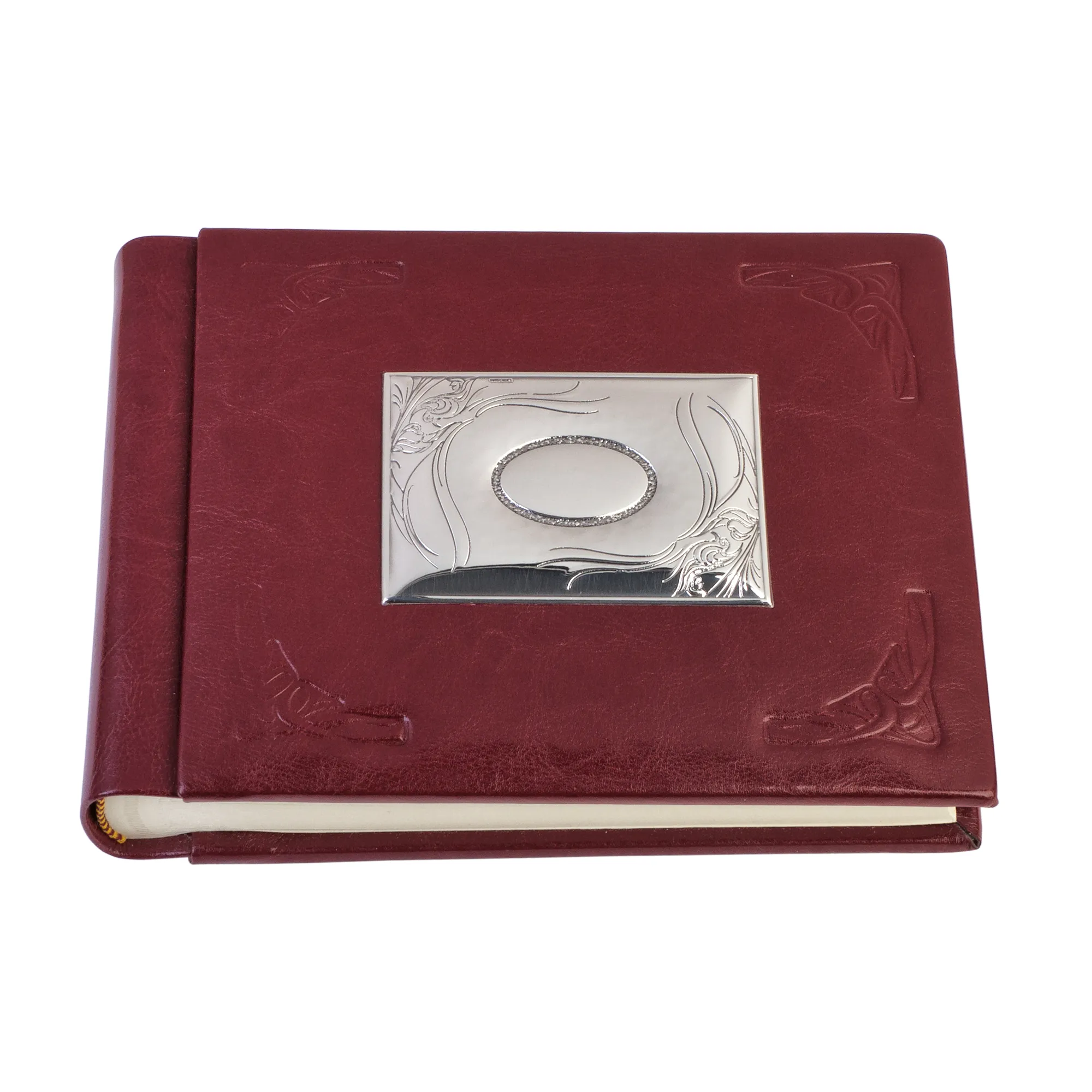 Фотоальбом "Модерн" 15х21 красный с серебристым