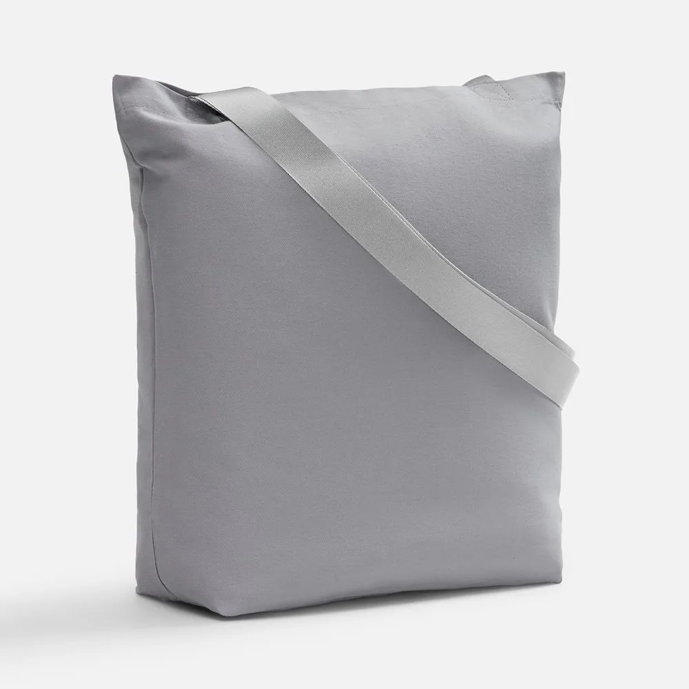 Шопер B5, серый с широкими серыми ручками