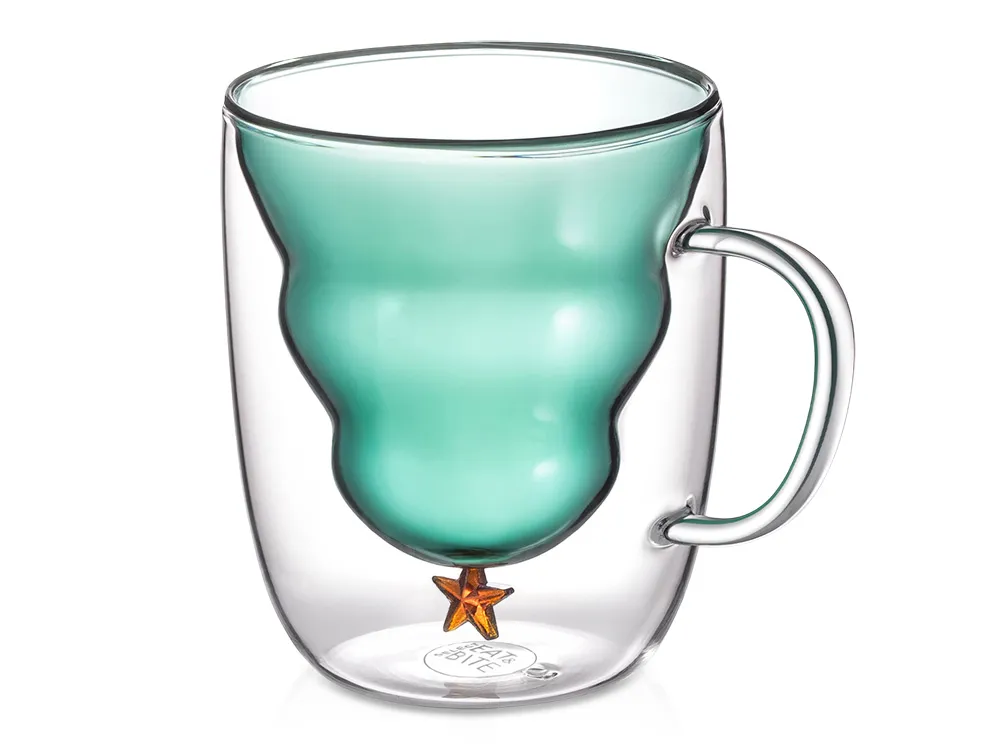 Кружка с двойными стенками с елочкой внутри "Winter Wonderland"